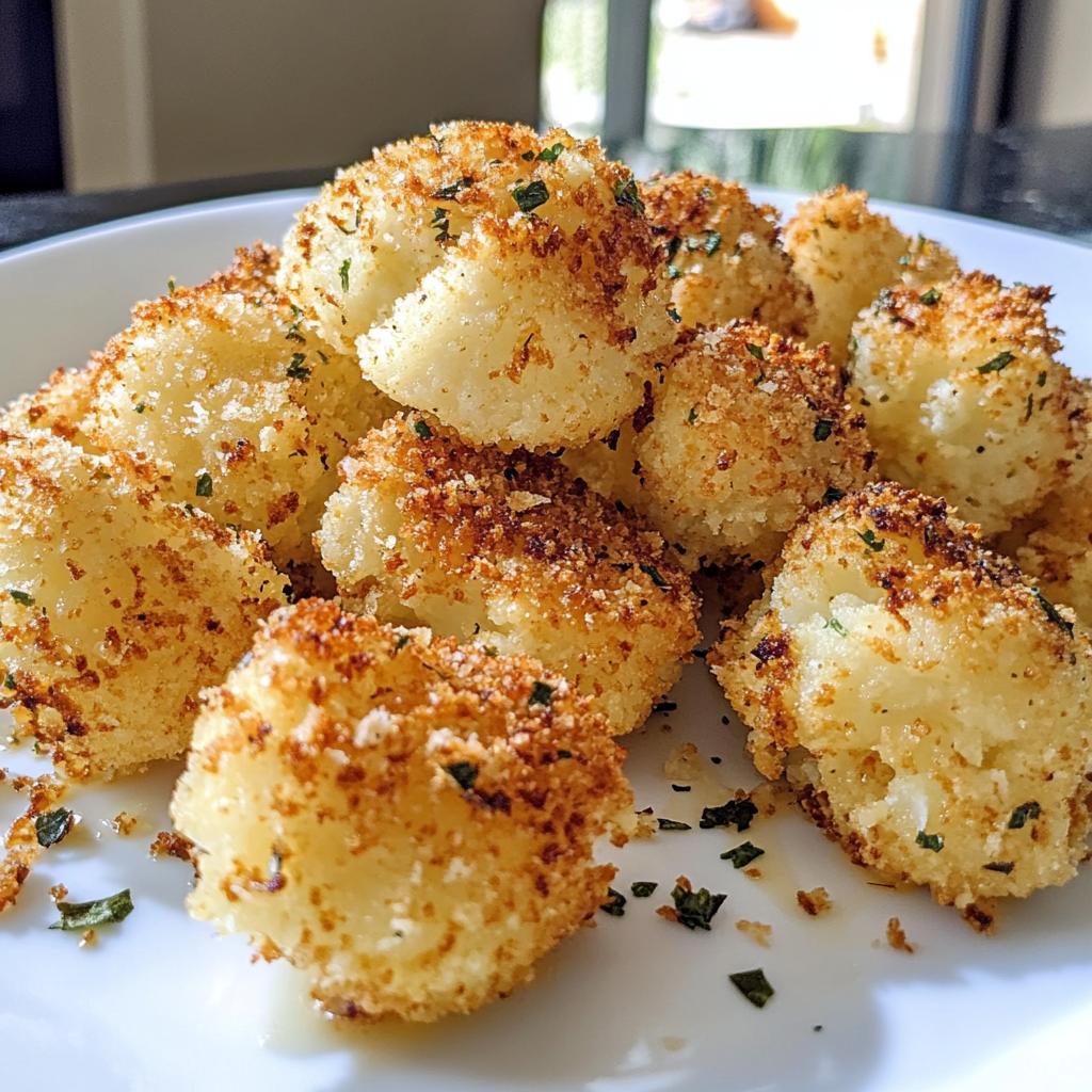 oven baked parmesan cauliflower bites - detail 1