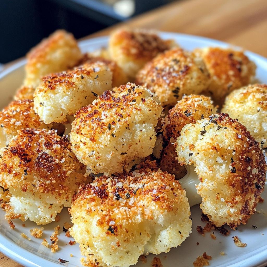 oven baked parmesan cauliflower bites