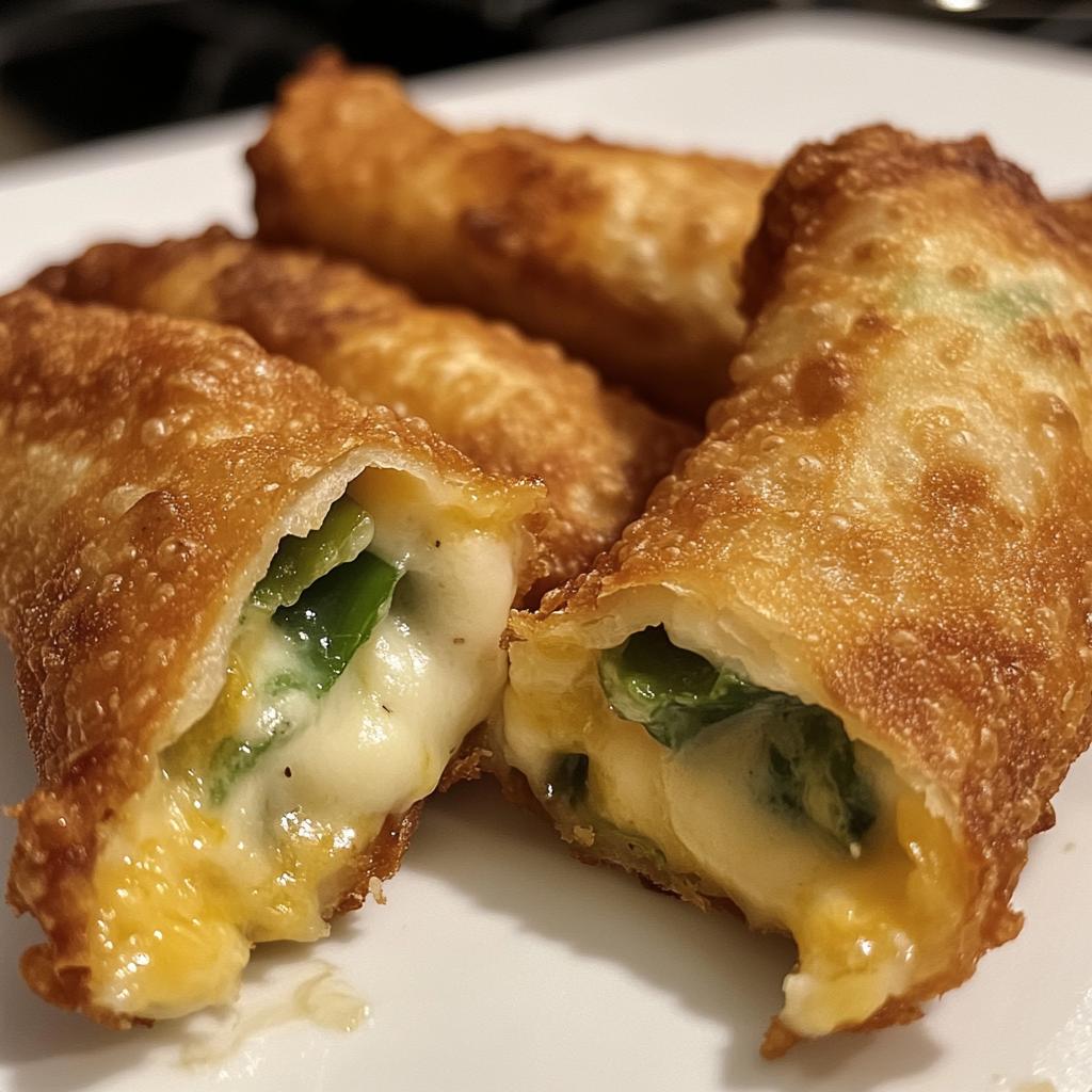 tasty finger food mini jalapeno popper egg rolls - detail 1