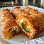 tasty finger food mini jalapeno popper egg rolls