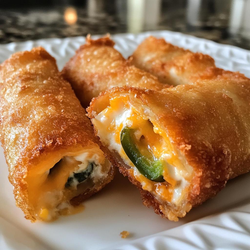 tasty finger food mini jalapeno popper egg rolls